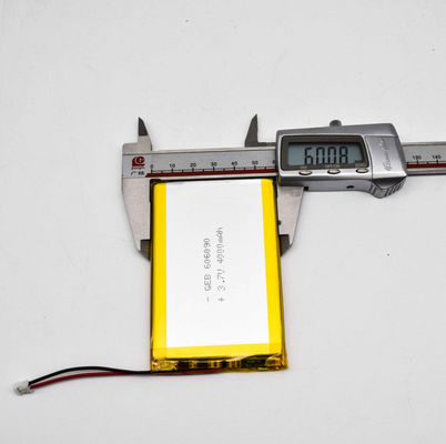 ชาร์จใหม่ได้ 606090 Lipo Type Li Ion 3.7 V 4000mah แบตเตอรี่ลิเธียมโพลิเมอร์
