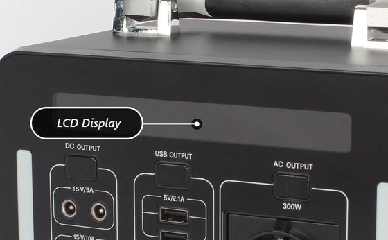 Outdoor 110v 300wh 300w เครื่องกำเนิดไฟฟ้าแบบพกพา / สถานีไฟฟ้าพกพาขนาดเล็ก