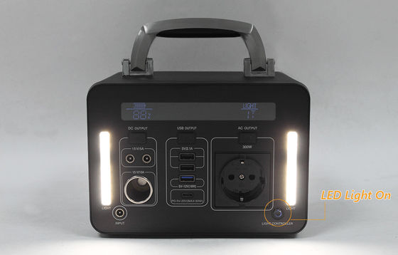 300wh 220v 110v แบตเตอรี่ลิเธียมเครื่องกำเนิดไฟฟ้าพลังงานแสงอาทิตย์แบบพกพา Power Bank Station