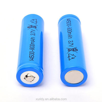 ชาร์จใหม่ได้ 14500 Lifepo4 3.2 V 600mah Battery 800times Cycle Life