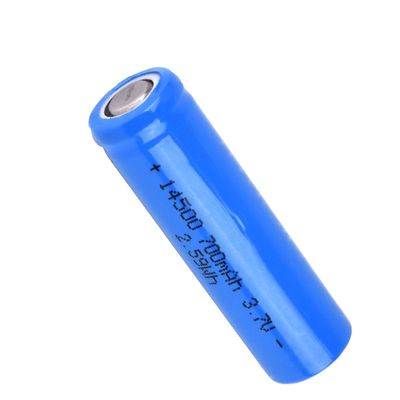 ชาร์จใหม่ได้ 14500 Lifepo4 3.2 V 600mah Battery 800times Cycle Life