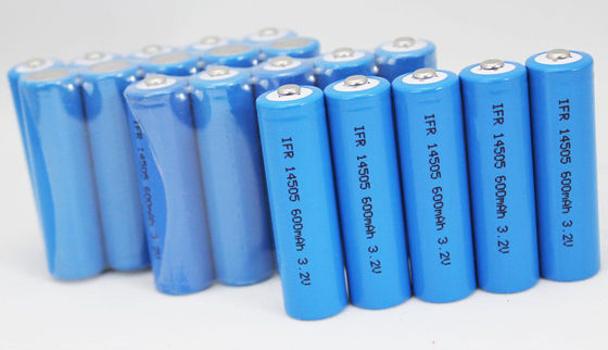 14500 3.2V600mah แบตเตอรี่ลิเธียม LiFePO4