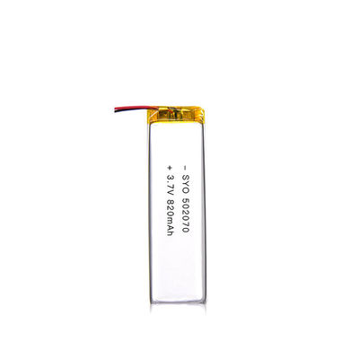 รอบลึก 602749 820mAh 3.7 โวลต์แบตเตอรี่ลิเธียมไอออนโพลิเมอร์