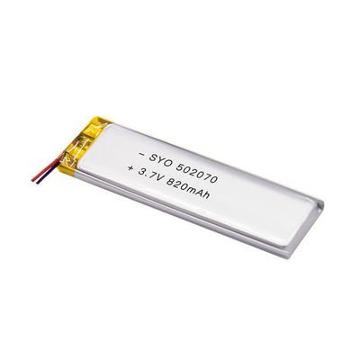 รอบลึก 602749 820mAh 3.7 โวลต์แบตเตอรี่ลิเธียมไอออนโพลิเมอร์