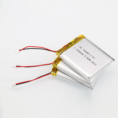แบตเตอรี่ลิเธียมไอออนโพลิเมอร์ REACH 3.7v 1600mah สำหรับอุปกรณ์การแพทย์ที่สวมใส่ได้อัจฉริยะ