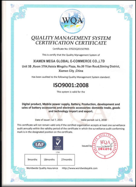 ประเทศจีน Xiamen Maigao global e-commerce Co., Ltd รับรอง
